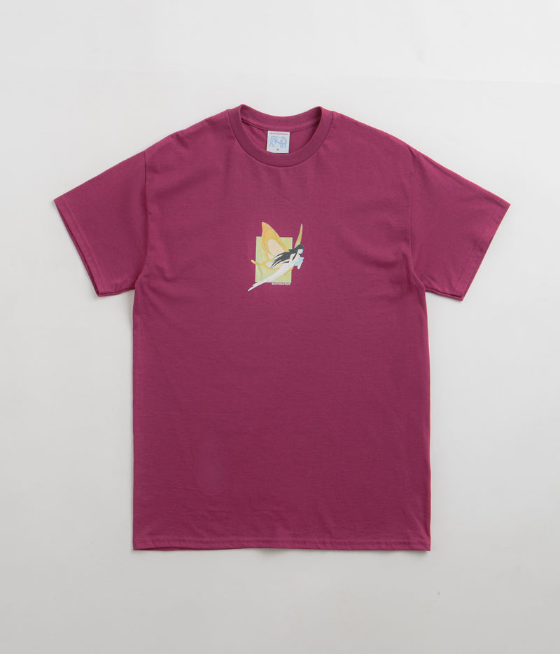 Sci-Fi Fantasy Moth Girl T-Shirt in Berry