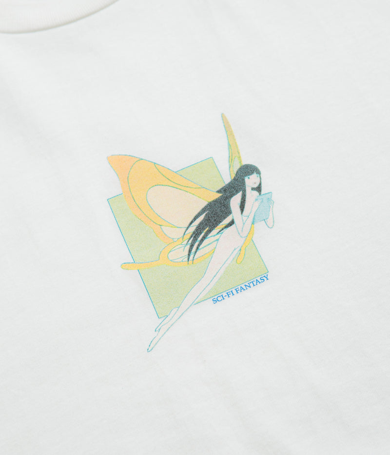 Sci-Fi Fantasy Moth Girl T-Shirt in White