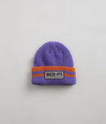 Sci-Fi Fantasy Reflective Patch Beanie in Purple and Orange