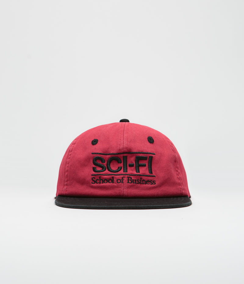 Sci-Fi Fantasy School of Business Cap in Red and Black