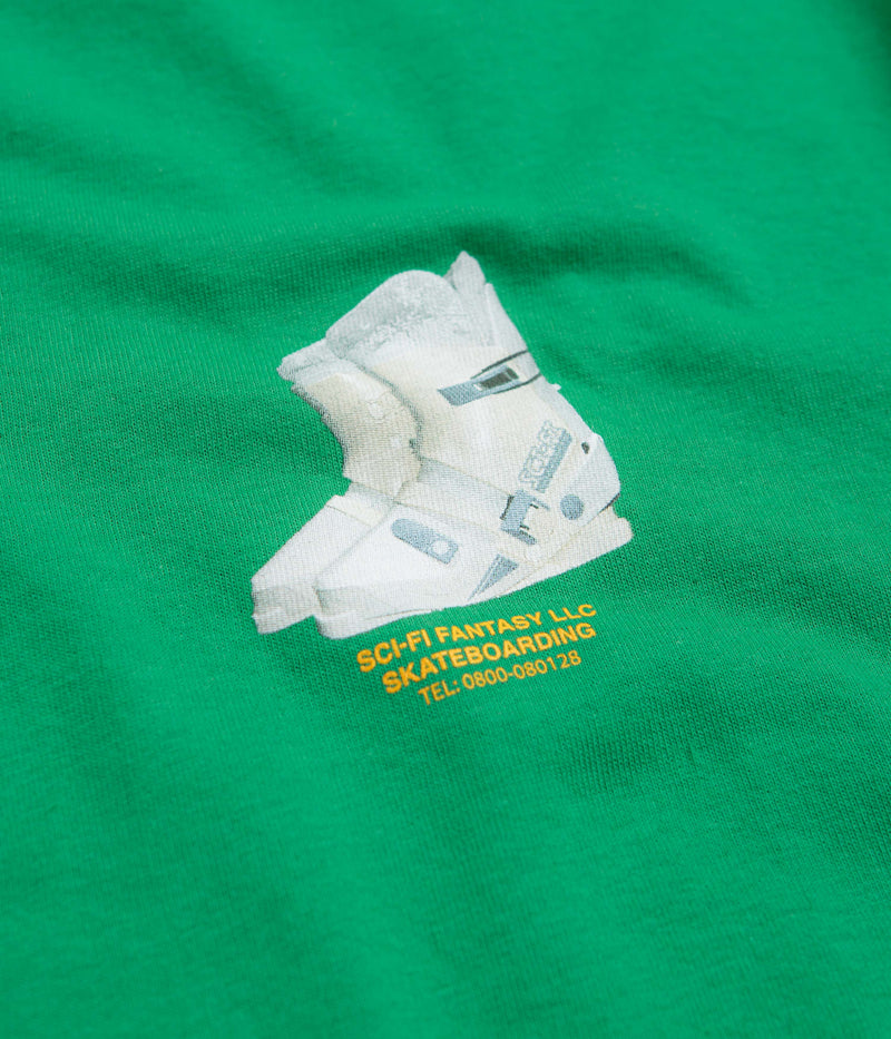 Sci-Fi Fantasy Ski Boot T-Shirt in Green