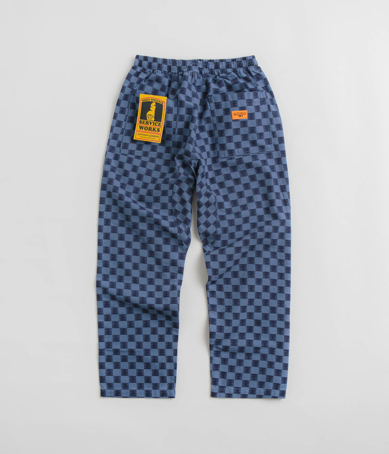 Service Works Classic Chef Pants in Blue Checker