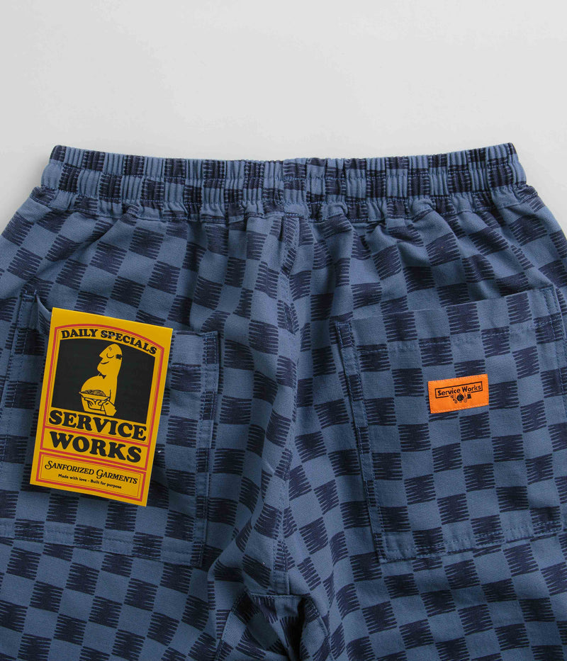 Service Works Classic Chef Pants in Blue Checker