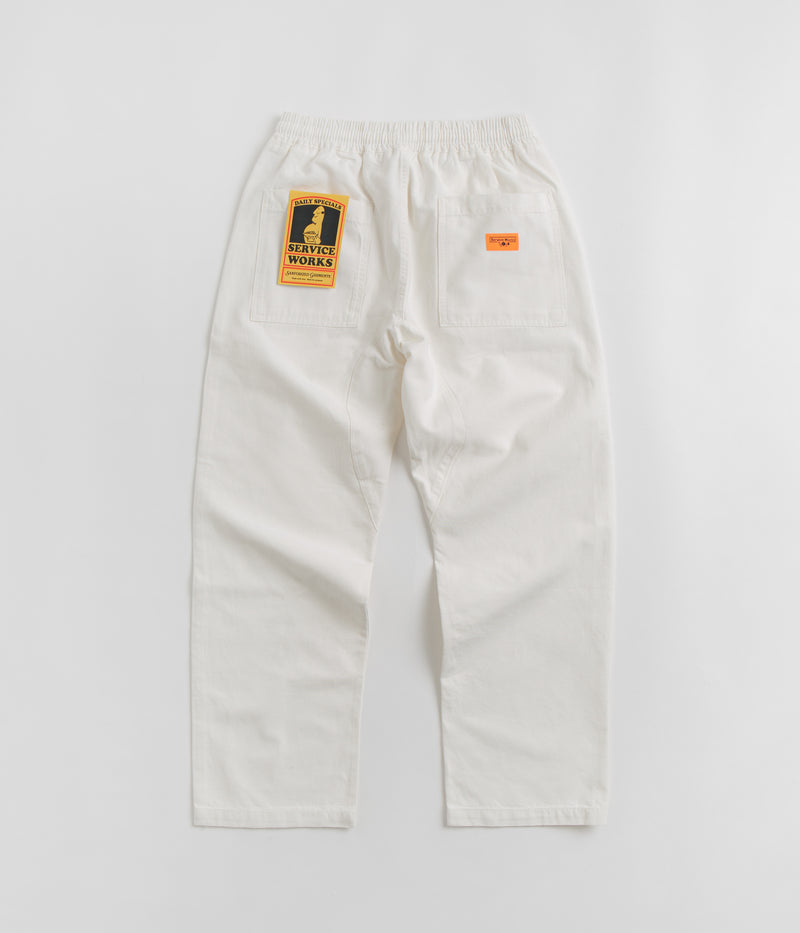 Service Works Classic Chef Pants in Off-White