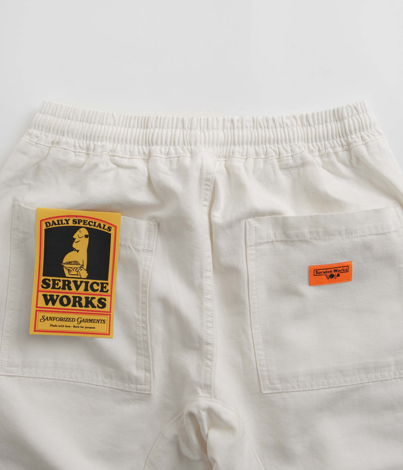 Service Works Classic Chef Pants in Off-White