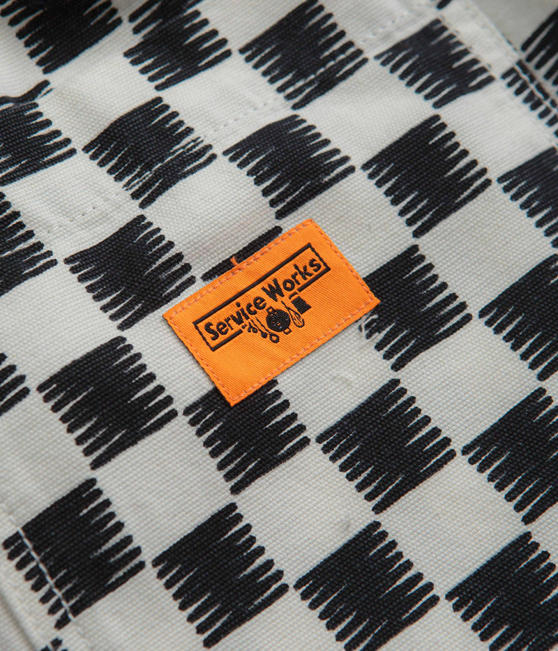 Service Works Classic Chef Shorts in Black and White Checker