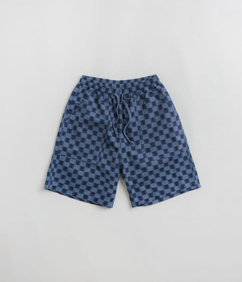 Service Works Classic Chef Shorts in Blue Checker