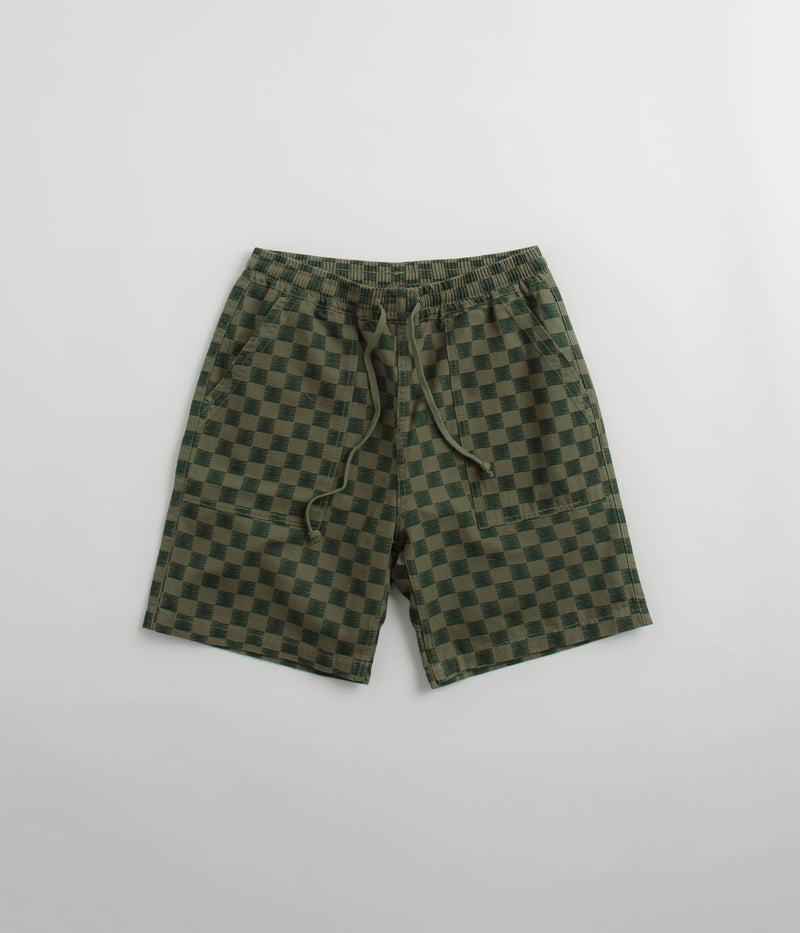 Service Works Classic Chef Shorts in Green Checker