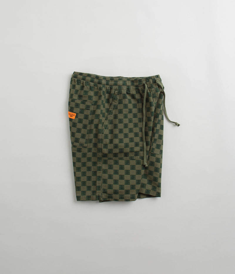 Service Works Classic Chef Shorts in Green Checker
