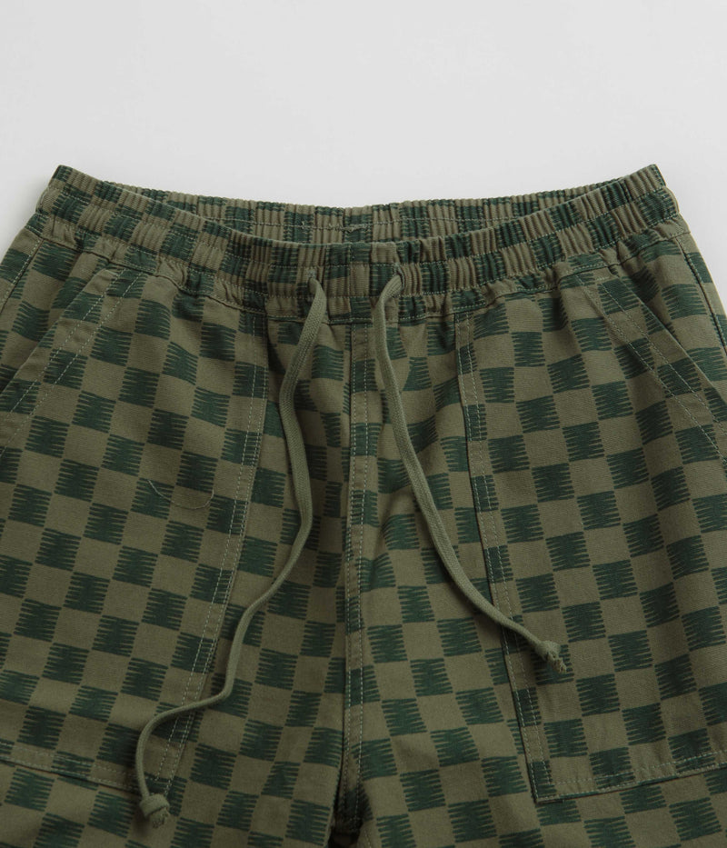 Service Works Classic Chef Shorts in Green Checker