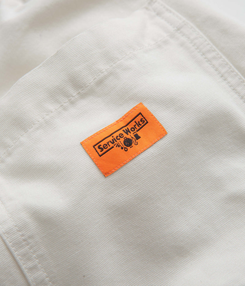 Service Works Classic Chef Shorts in Off-White