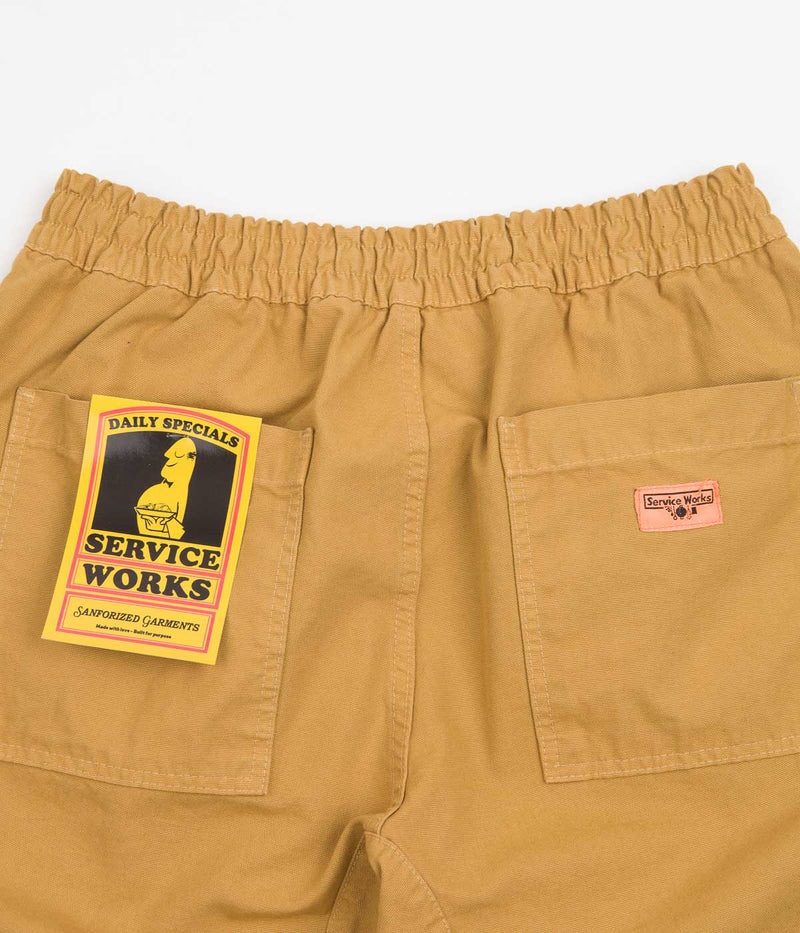 Service Works Classic Chef Shorts in Tan