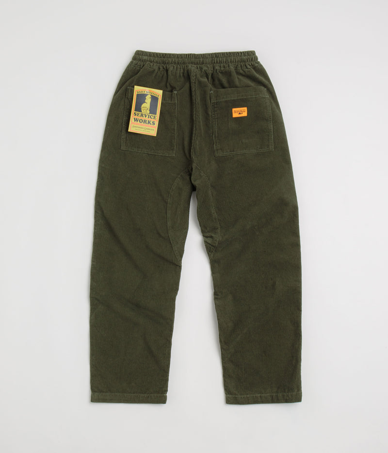 Service Works Classic Corduroy Chef Pants in Olive