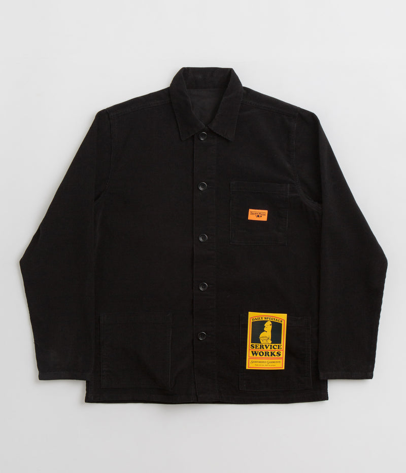 Service Works Corduroy Coverall Jacket in Black
