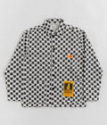 Service Works Coverall Jacket in Black and White Checker