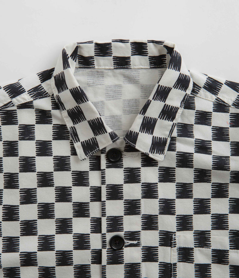 Service Works Coverall Jacket in Black and White Checker