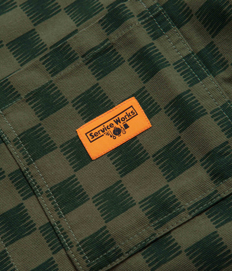 Service Works Coverall Jacket in Green Checker