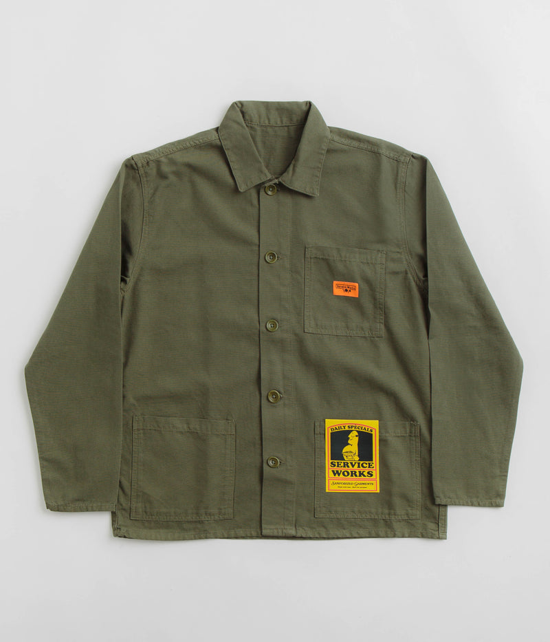 Service Works Coverall Jacket in Olive