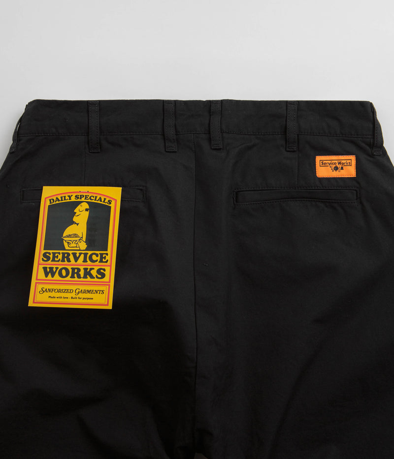 Service Works Twill Part Timer Pants in Black