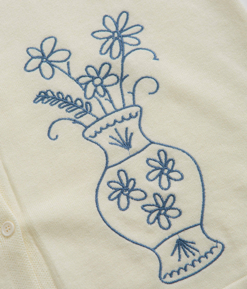 Service Works Knitted Vase Short Sleeve Shirt in Off White