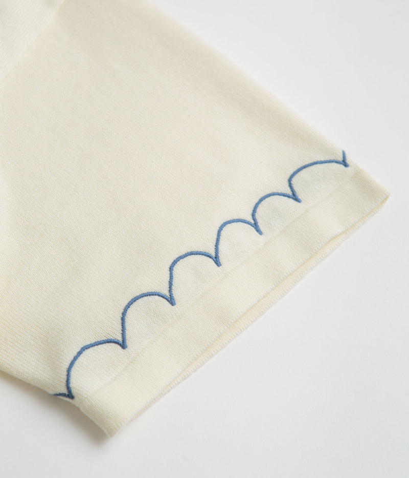 Service Works Knitted Vase Short Sleeve Shirt in Off White