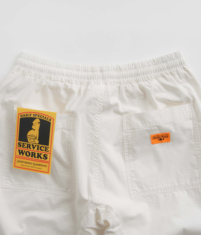 Service Works Ripstop Chef Pants in Off-White