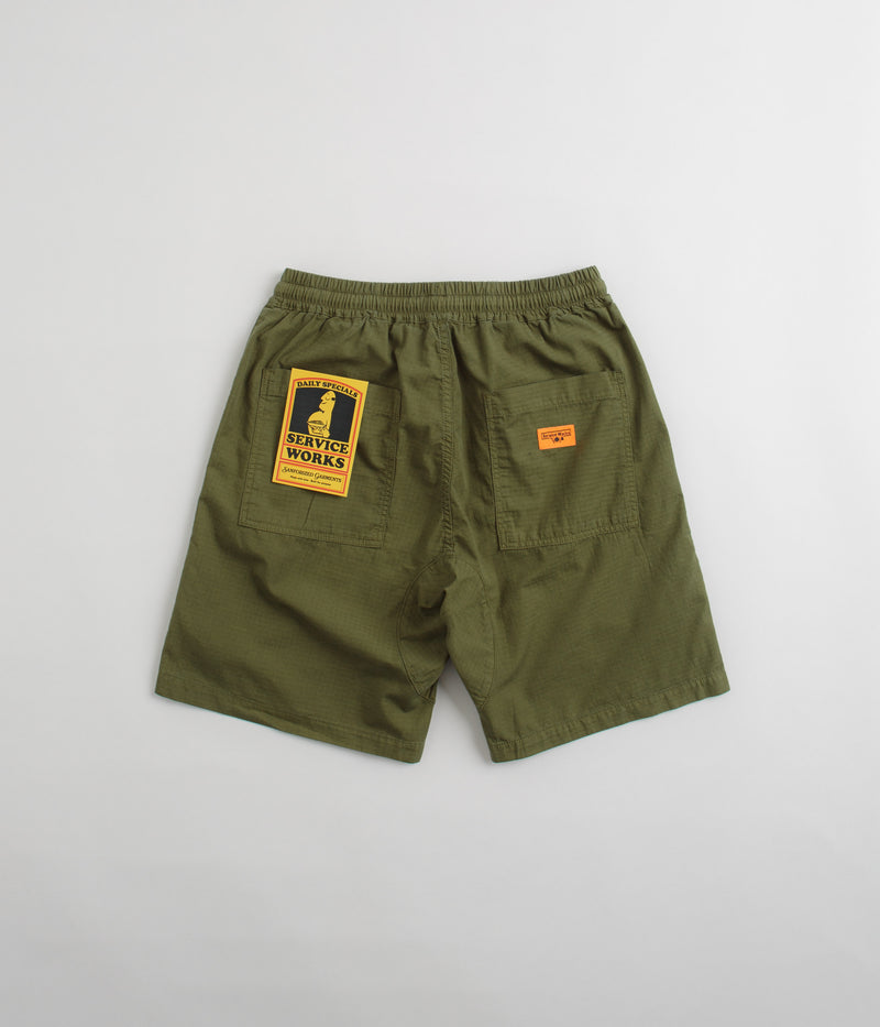 Service Works Ripstop Chef Shorts in Pesto