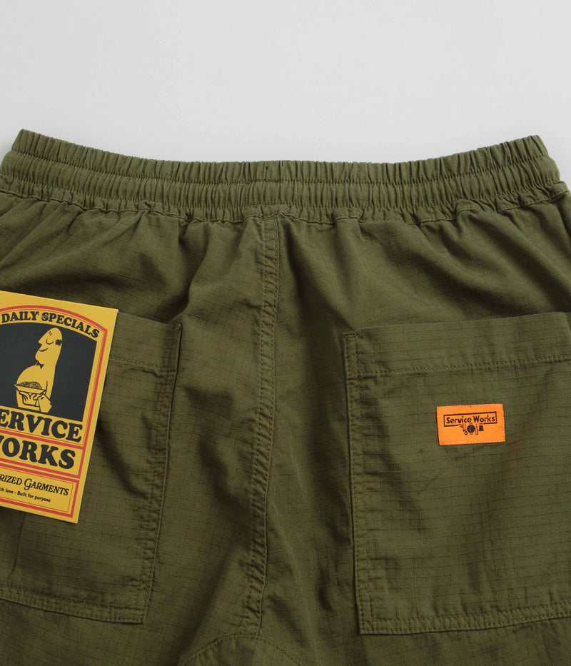 Service Works Ripstop Chef Shorts in Pesto