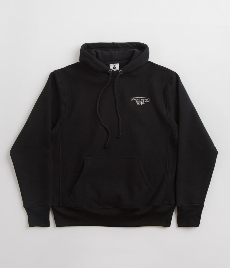 Service Works Scribble Logo Hoodie in Black