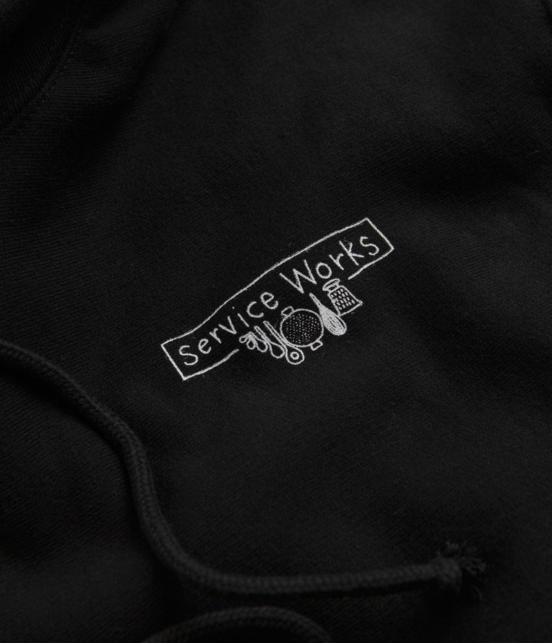 Service Works Scribble Logo Hoodie in Black