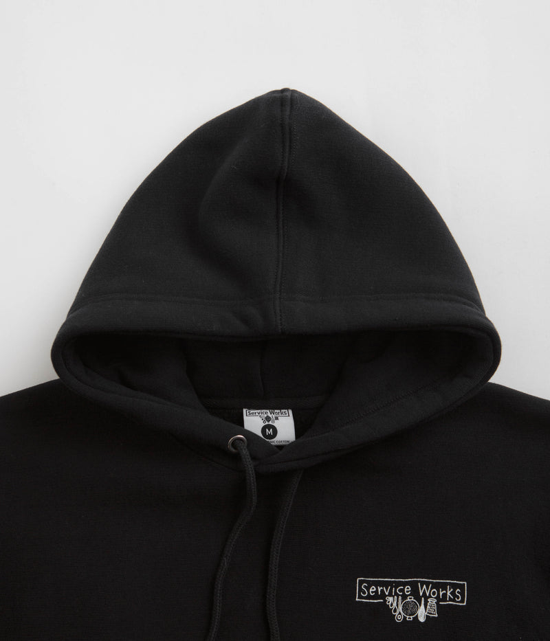 Service Works Scribble Logo Hoodie in Black