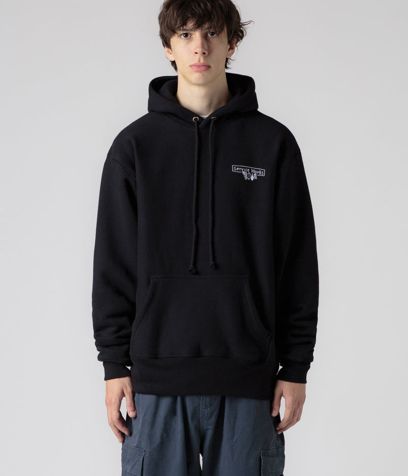 Service Works Scribble Logo Hoodie in Black