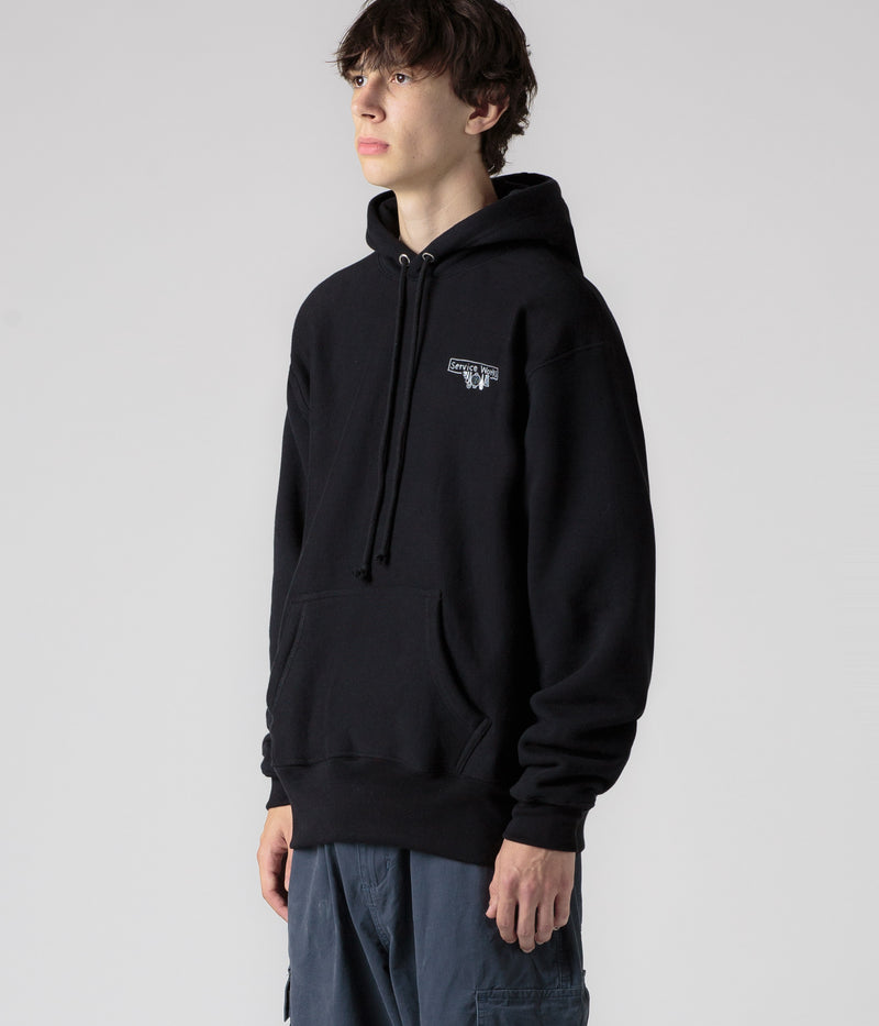 Service Works Scribble Logo Hoodie in Black