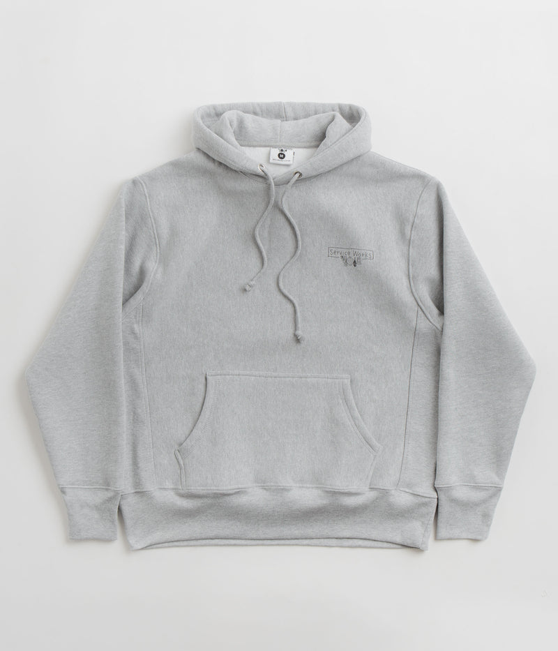 Service Works Scribble Logo Hoodie in Grey