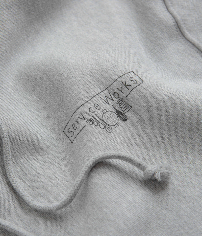 Service Works Scribble Logo Hoodie in Grey