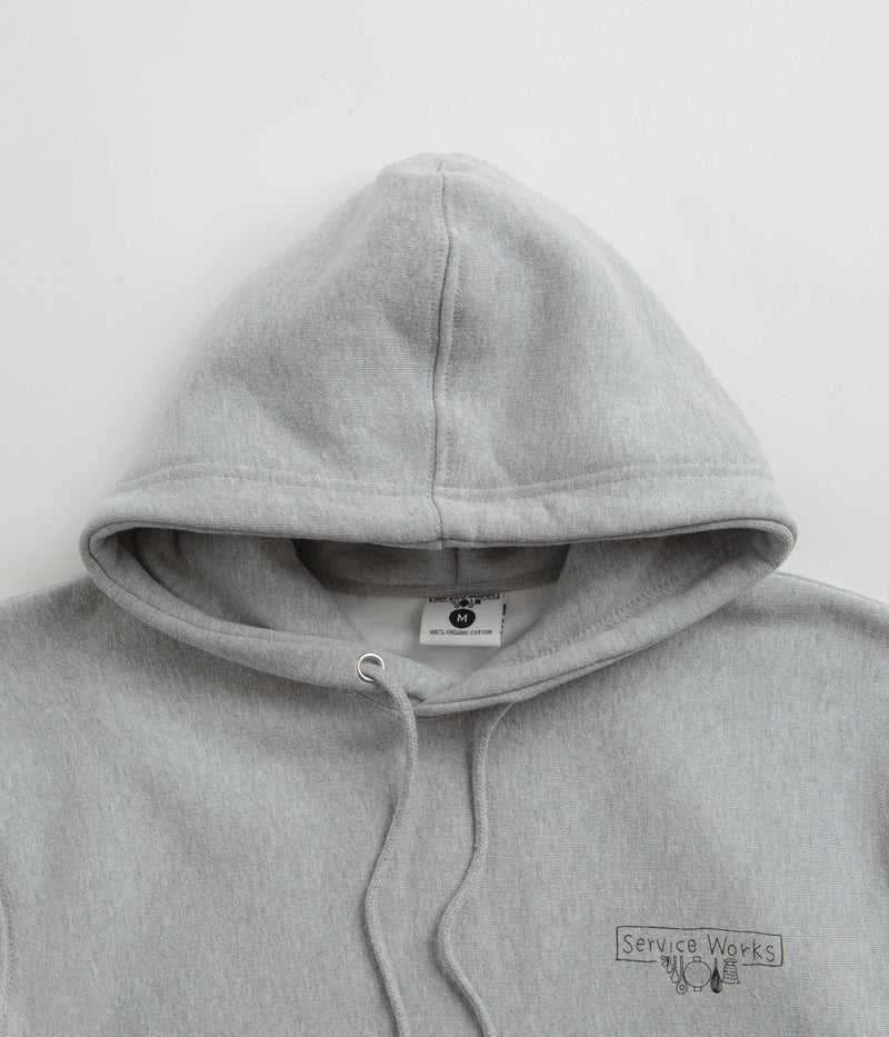 Service Works Scribble Logo Hoodie in Grey