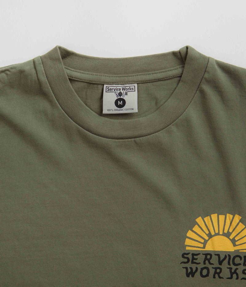 Service Works Sunny Side Up T-Shirt in Olive