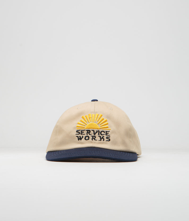 Service Works Sunnyside Up Cap in Off-White and Navy