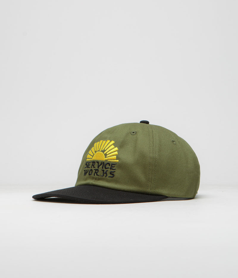 Service Works Sunnyside Up Cap in Olive and Black