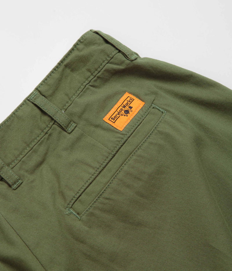 Service Works Twill Part Timer Pants in Olive