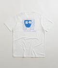 Adidas Shmoofoil Art T-Shirt in White and Bluebird / Royal Blue