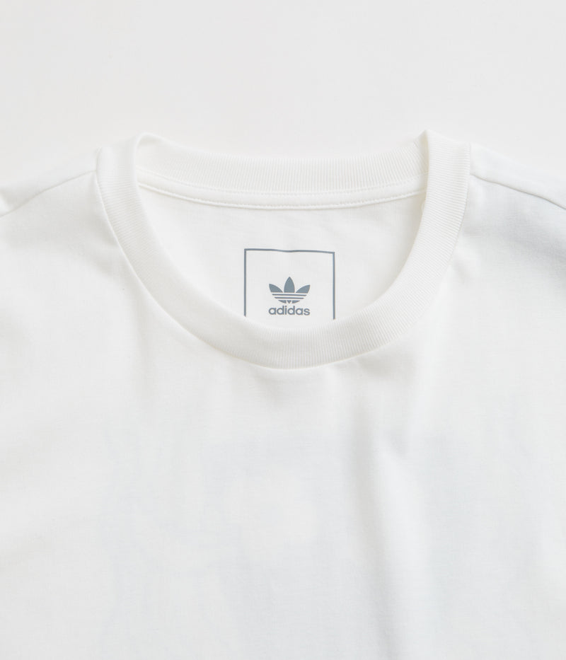 Adidas Shmoofoil Art T-Shirt in White and Bluebird / Royal Blue