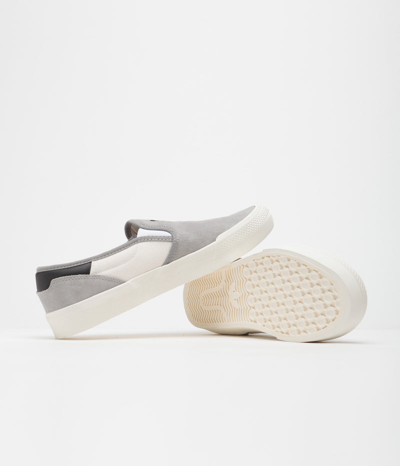 Adidas Shmoofoil Slip Shoes in Solid Grey and Cloud White / Core Black