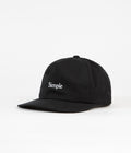 Simple Logo Unstructured Cap in Black