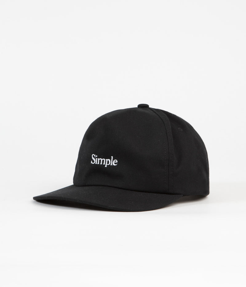 Simple Logo Unstructured Cap in Black