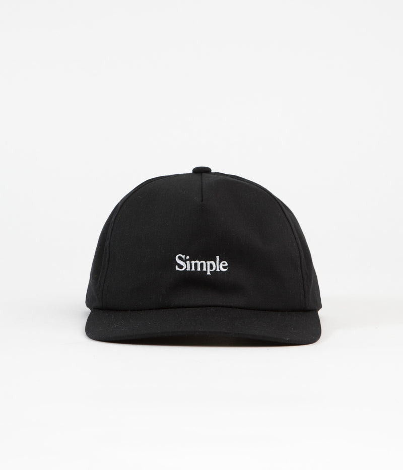 Simple Logo Unstructured Cap in Black