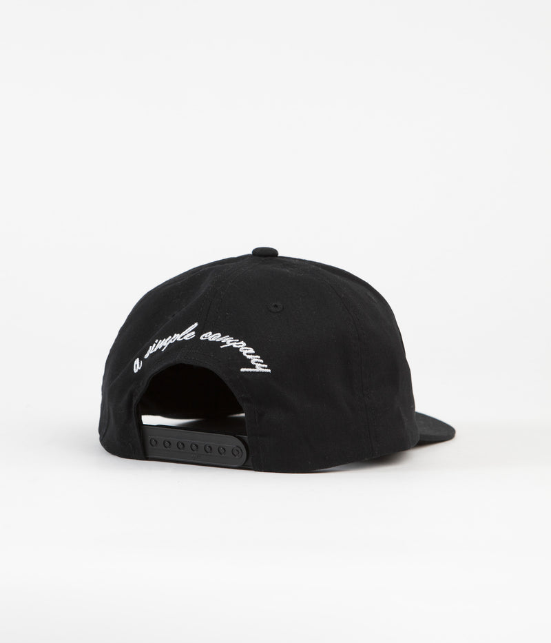 Simple Logo Unstructured Cap in Black