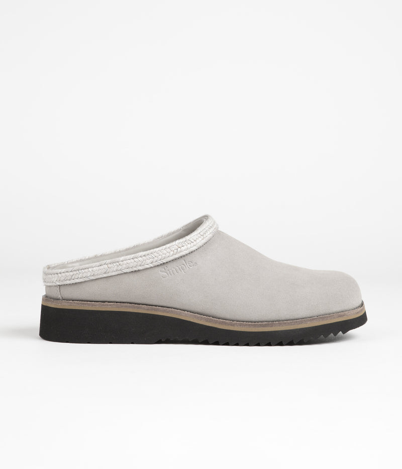 Simple Original Suede Clogs in Stone