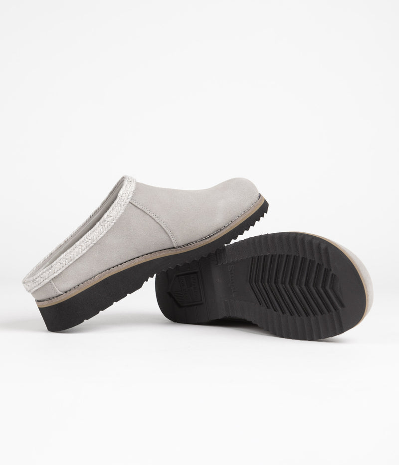 Simple Original Suede Clogs in Stone