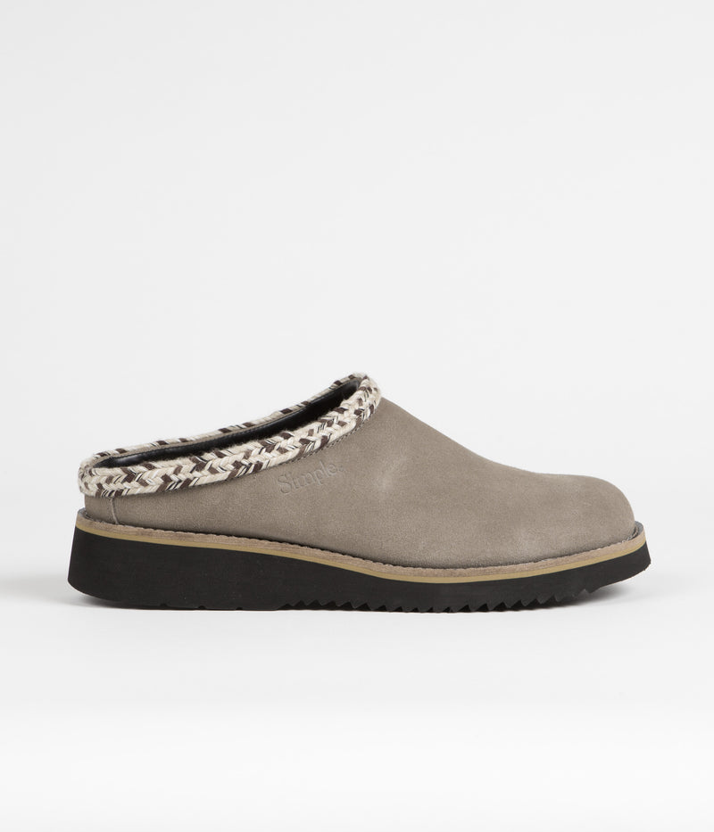 Simple Original Suede Clogs in Taupe